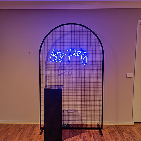 Black Mesh Neon Sign Party Package