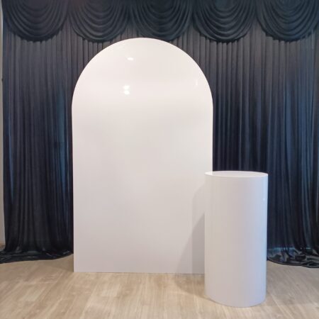 Acrylic White Arch & Acrylic Cylinder Party Package